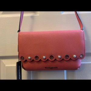 Karl Lagerfeld Paris Elsa Saffiano Cross body-Pink
